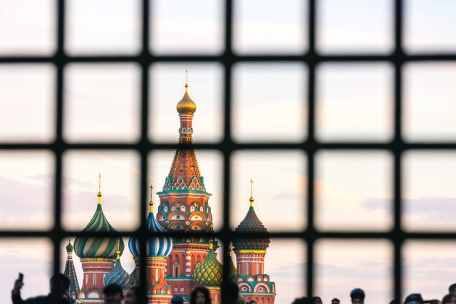 St. Basil's Cathedral on Red Square, Russia.